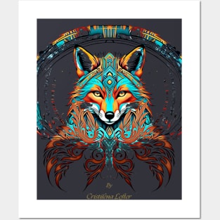 Tribal Fox psychadelic allure Posters and Art